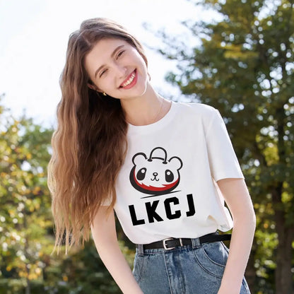 LKCJ Unisex Summer 100% Cotton Short Sleeve T-Shirt