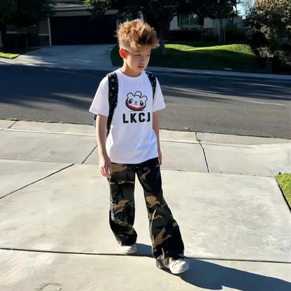 LKCJ Unisex Summer 100% Cotton Short Sleeve T-Shirt