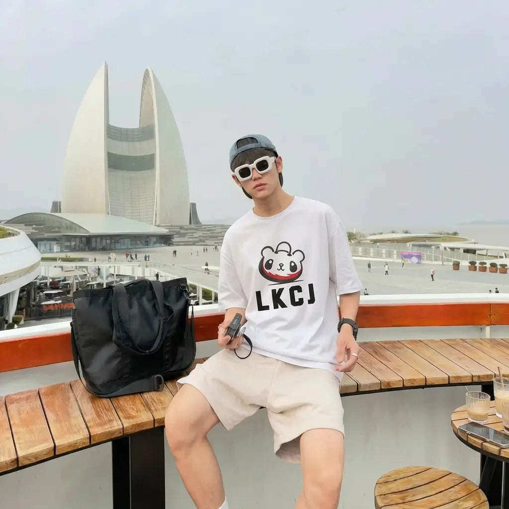 LKCJ Unisex Summer 100% Cotton Short Sleeve T-Shirt